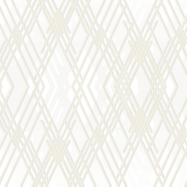 OCTAGON 1213-1 Wit | Geometric Wallpaper