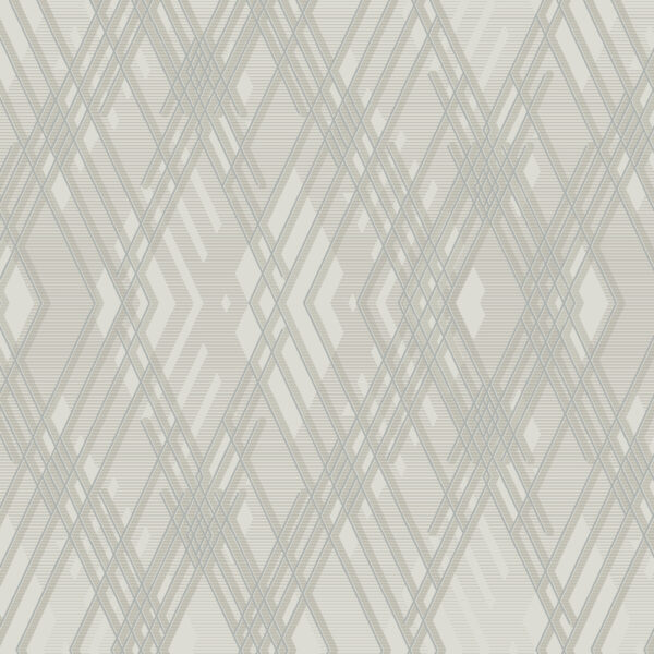 OCTAGON 1213-2 Beige | Geometric Wallpaper