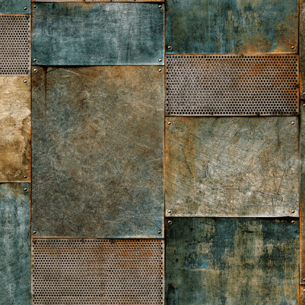 OCTAGON 1215-1 Groen | Aging Wallpaper