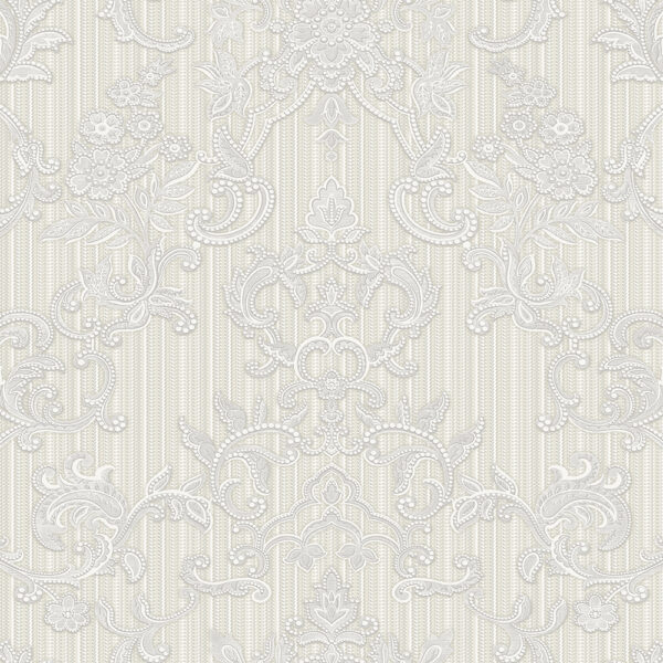 SEYYAH 1305-1 Wit | Floral Damask Wallpaper