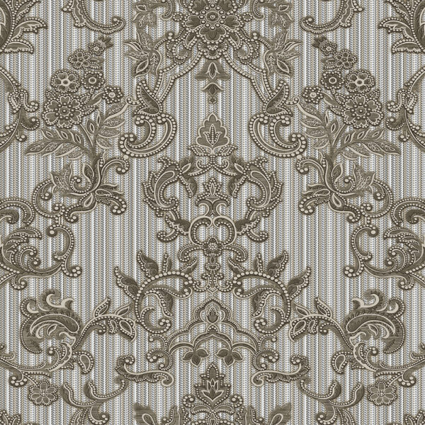 SEYYAH 1305-5 Bruin | Floral Damask Wallpaper